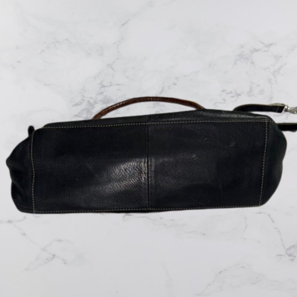 Fossil leather handbag with braided handles - Picture 4 of 5
